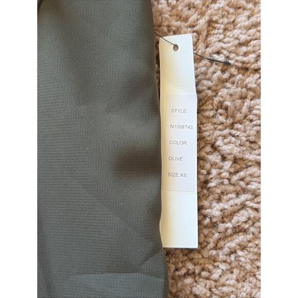 Robbi & Nikki Olive Green Ruffle Sleeveless Tank Blouse Shirt Top XS NEW NWT - Picture 7 of 13